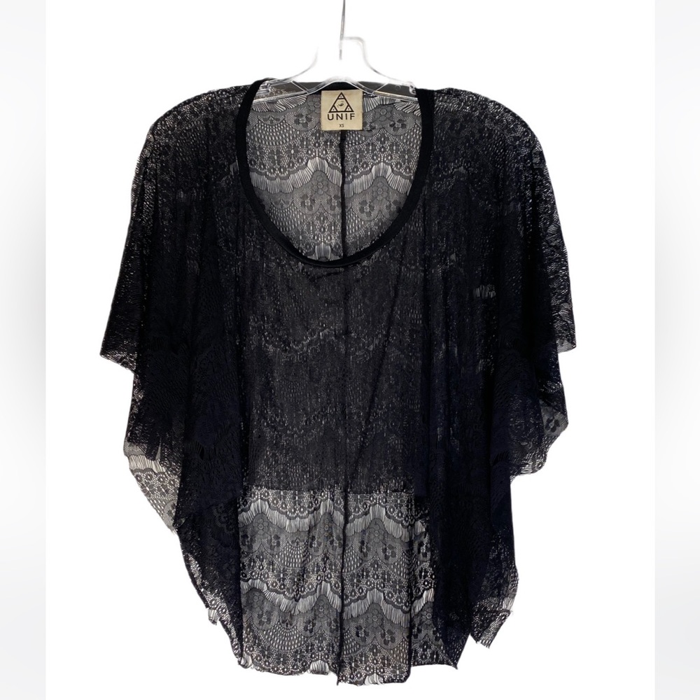 Unif Black Lace Top